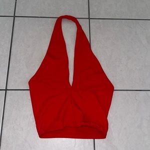 Halter red top